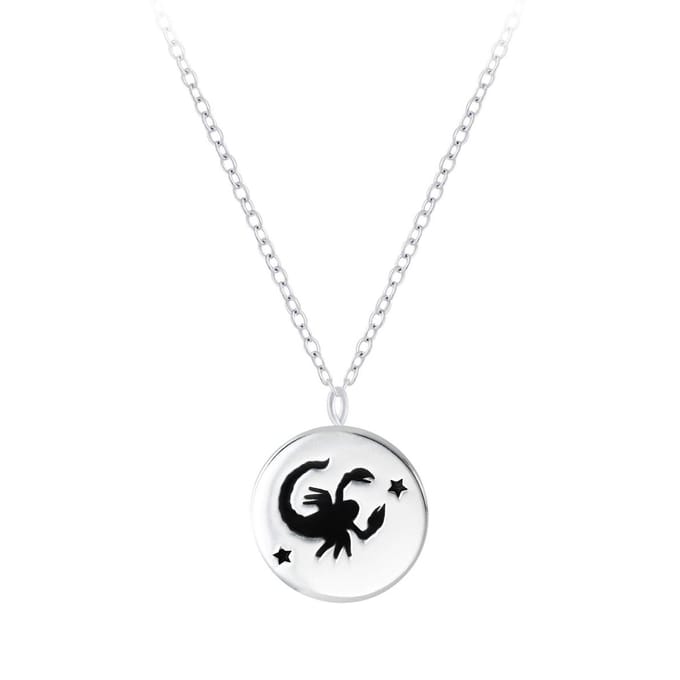 Joy|S - Zilveren sterrenbeeld Scorpio Schorpioen hanger met ketting