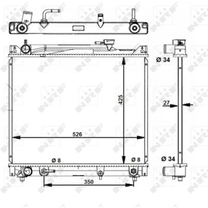 Radiator, motorkoeling NRF 53289
