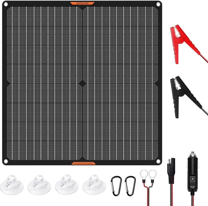 Draagbaar 30W 12V Zonnepaneel voor Acculading en Onderhoud