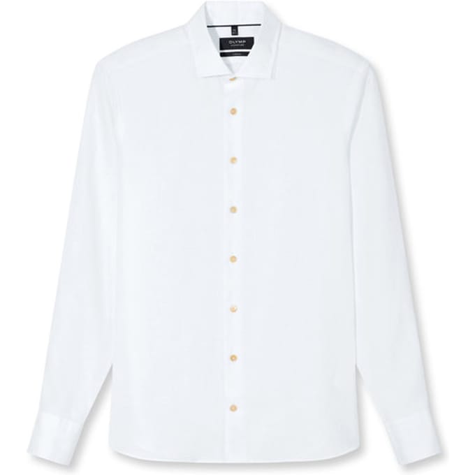 OLYMP Signature Casual Overhemd, Tailored Fit, Kent, Champagne