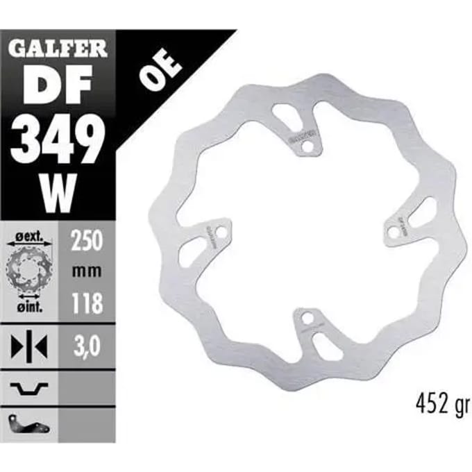 Motorfiets remschijf vast voor Galfer Wave