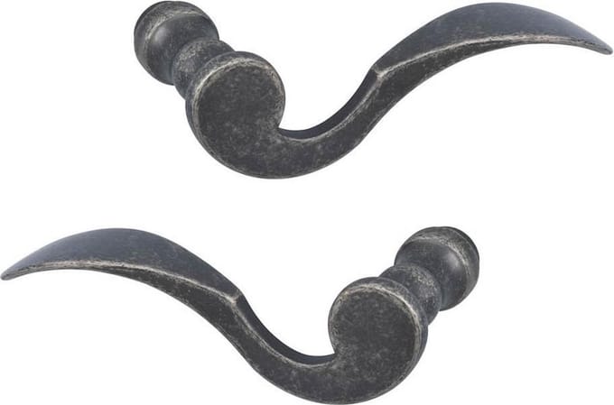 IMPRESSO deurklink | serie " Dundee" | verouderd messing | massieve deurklinkset | voor deuren van 38 tot 45 mm dik