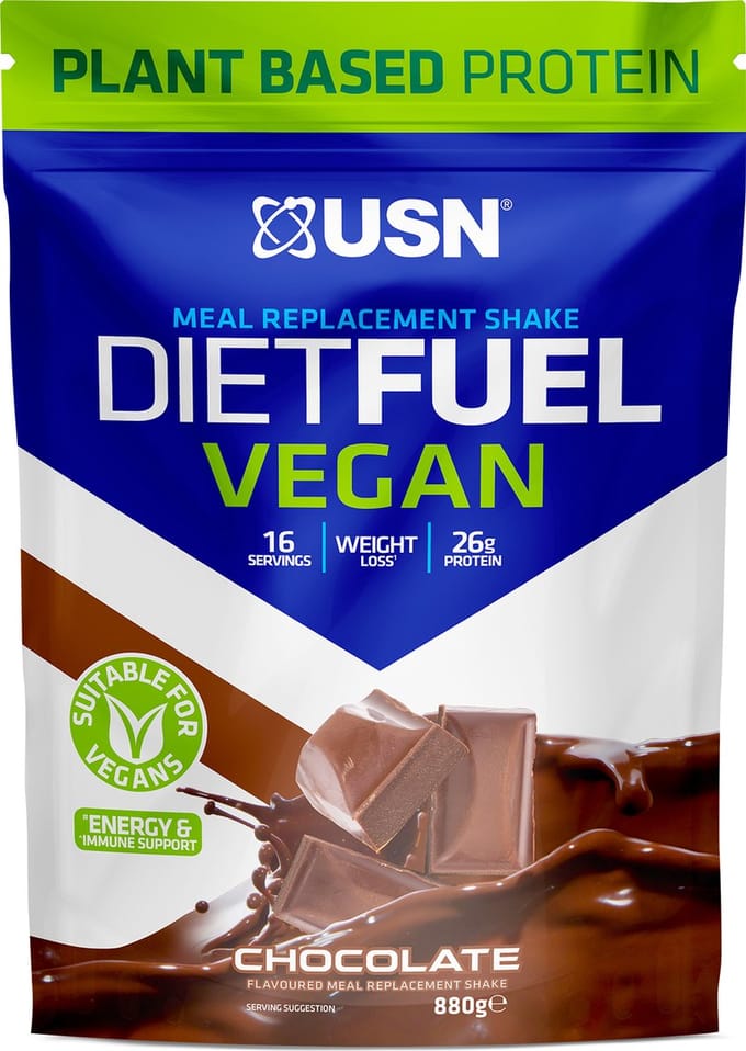 USN Diet Fuel Vegan (880g) Chocolate - Eiwitten - Maaltijdvervangers