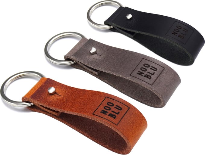 NOOBLU KEY SLING Classic sleutelhanger - Volnerf leer - Cognac
