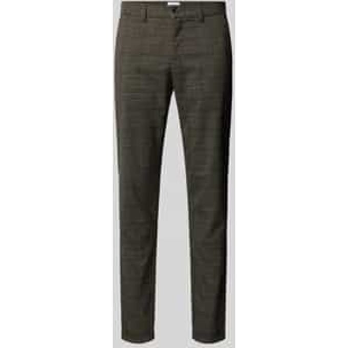 Regular fit stoffen broek met steekzakken