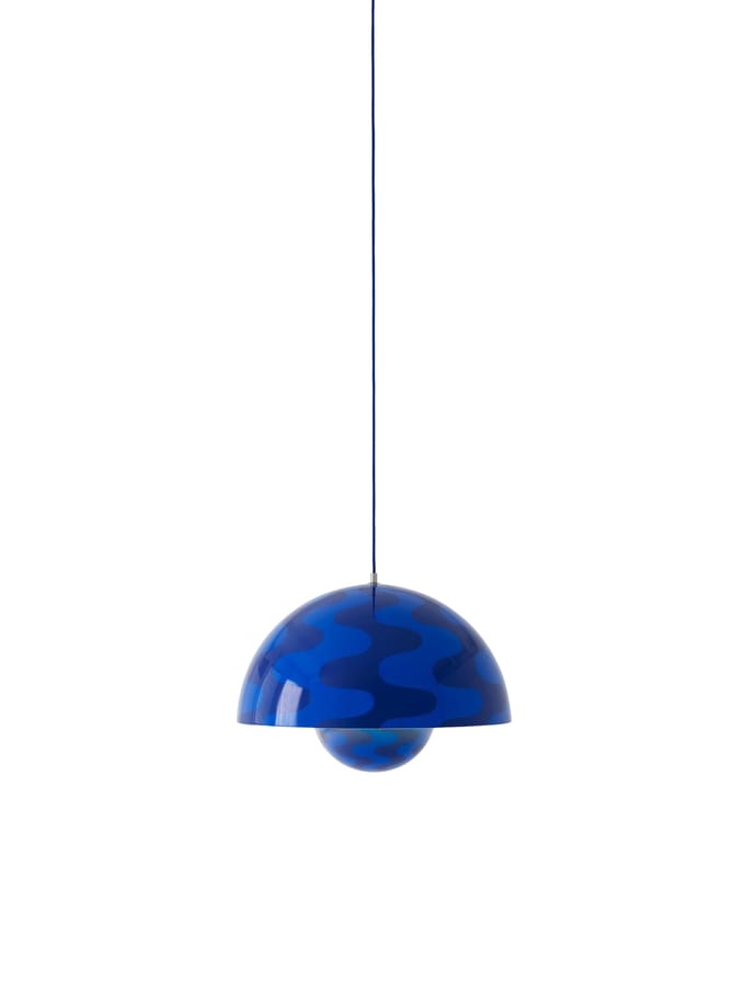 &Tradition Flowerpot VP2 Hanglamp Kobaltblauw/Twilightblauw Patroon