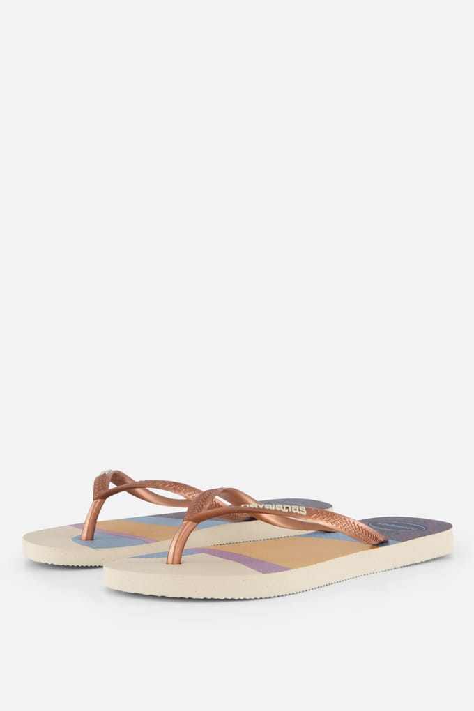 Havaianas Havaianas Slim Pallette Glow Slippers beige Rubber