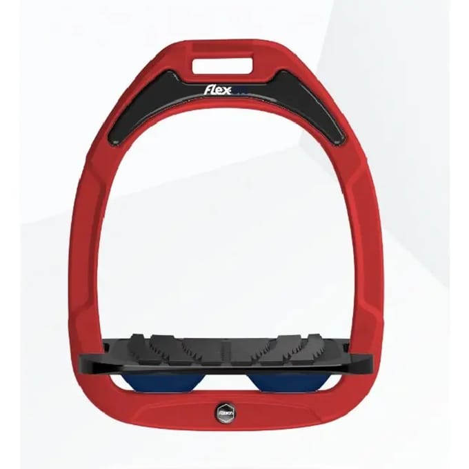 Ingelopen stijgbeugels Rood/Zwart/Marine Flex-On Green Composite