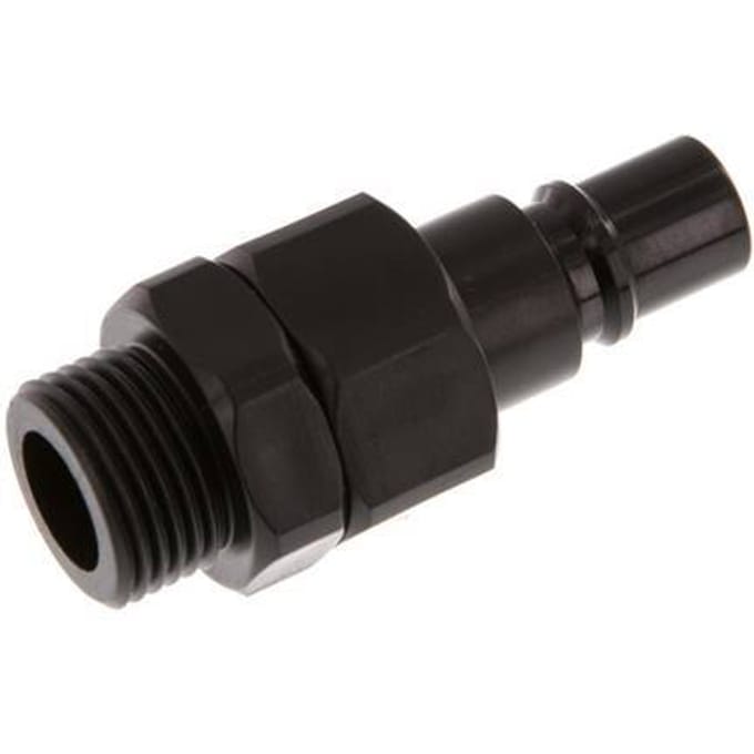 POM DN 7.2 Koppeling Insteeknippel G 3/8 inch Buitendraad Dubbele afsluiting