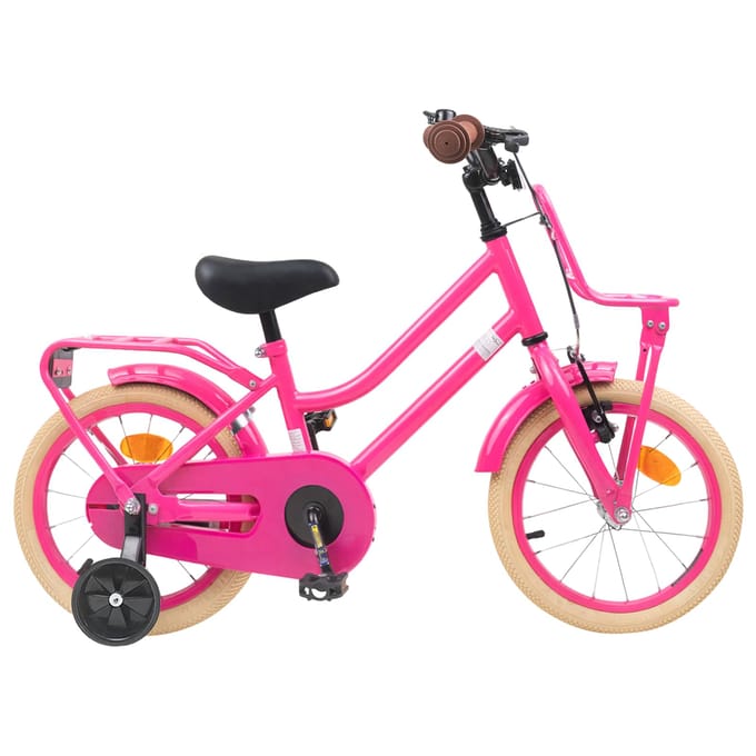 vidaXL - Kinderfiets - 12 - Inch - voor - 2-4 - jaar - oud - Donkerroze