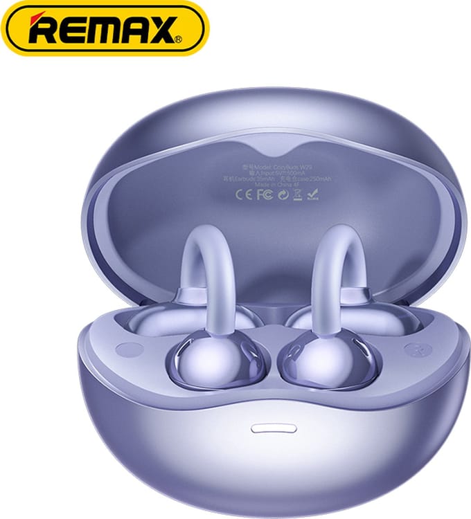 Remax Cozy Buds W29 - Bluetooth oortjes - Oorclip - Blauw