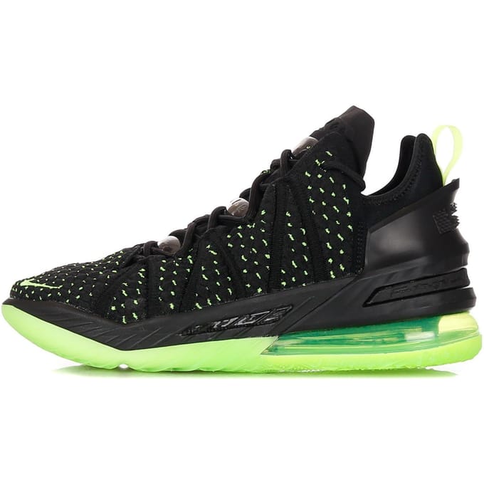 Lebron Xviii Basketbalschoen heren zwart/elektrisch groen/zwart