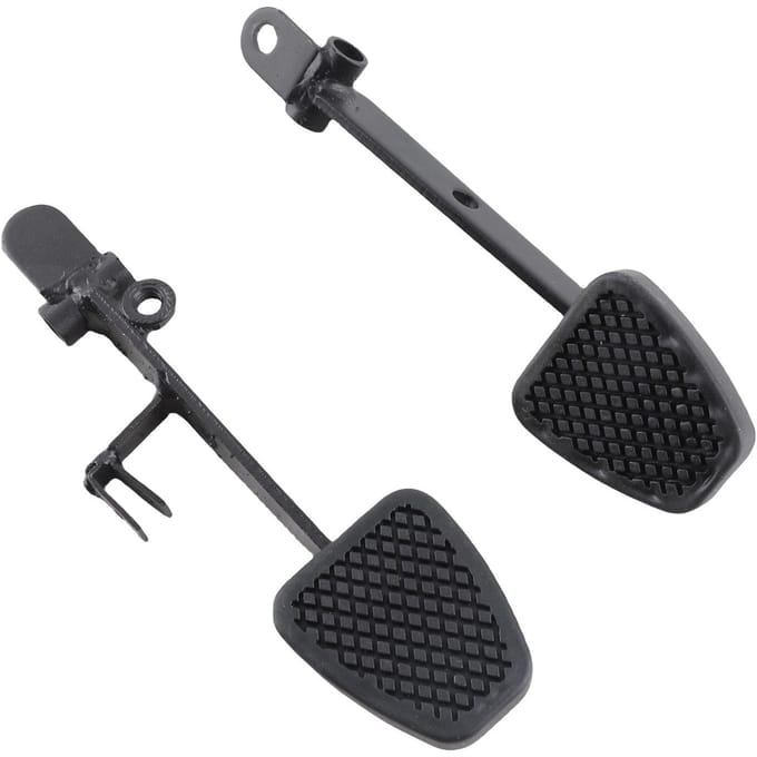2 pièces Pédales de frein et d'accélérateur Pédale d'accélérateur de voiture Repose-pied antidérapant pour Go Kart UTV VTT Quad black