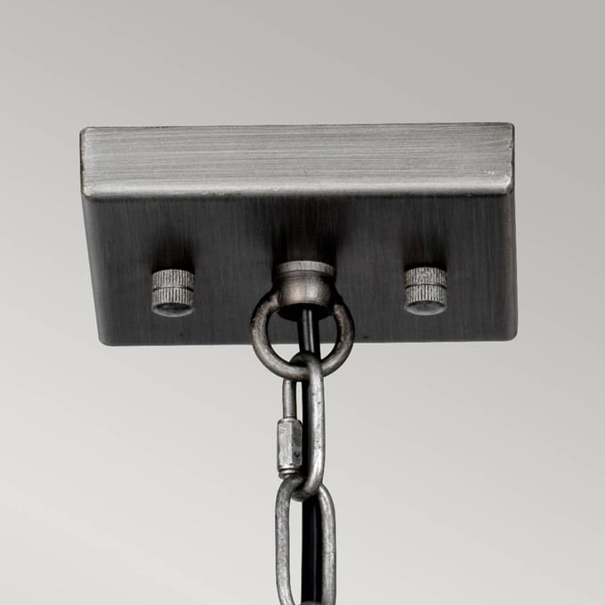 Elstead Lighting LED Hanglamp Louvre | 4X E27 Max 60W | Dimbaar | Painted Gunmetal