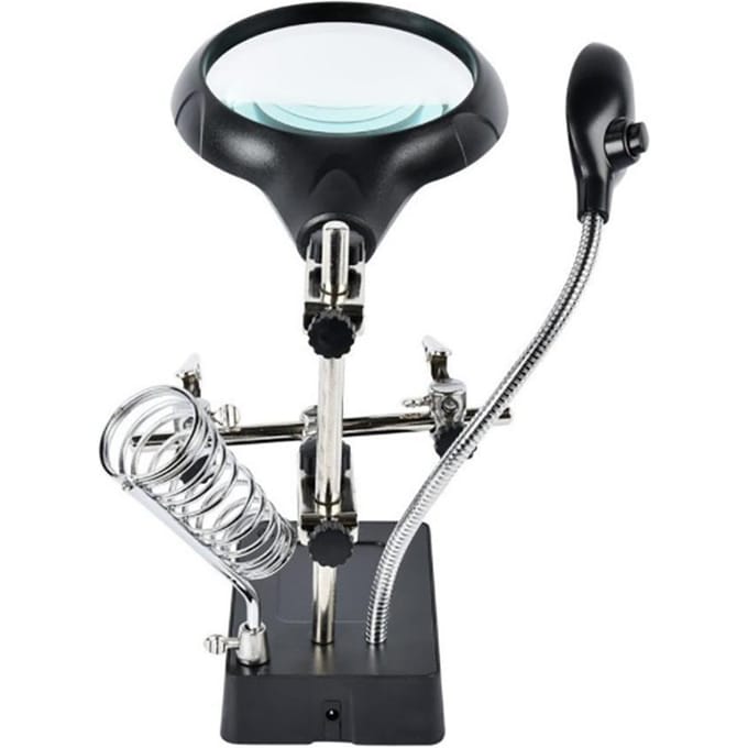 Desktop Vergrootglas Soldeerstation LED-licht Vergrootglas Standaard met Klem en Klemmen