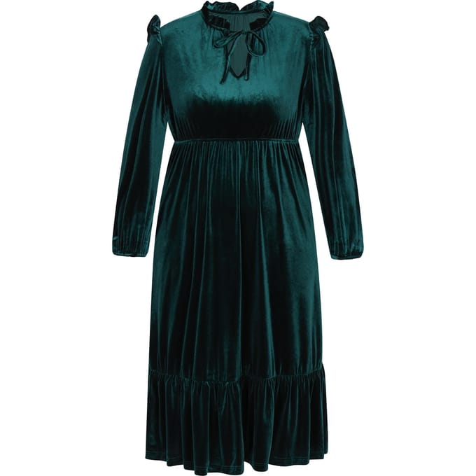 Faina Grote maten jurk vrouwen Emerald