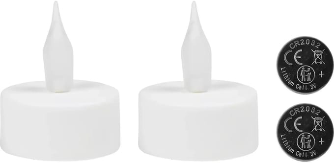 Benson LED theelichtjes - Realistisch flame effect - Set van 2 - Inclusief batterijen