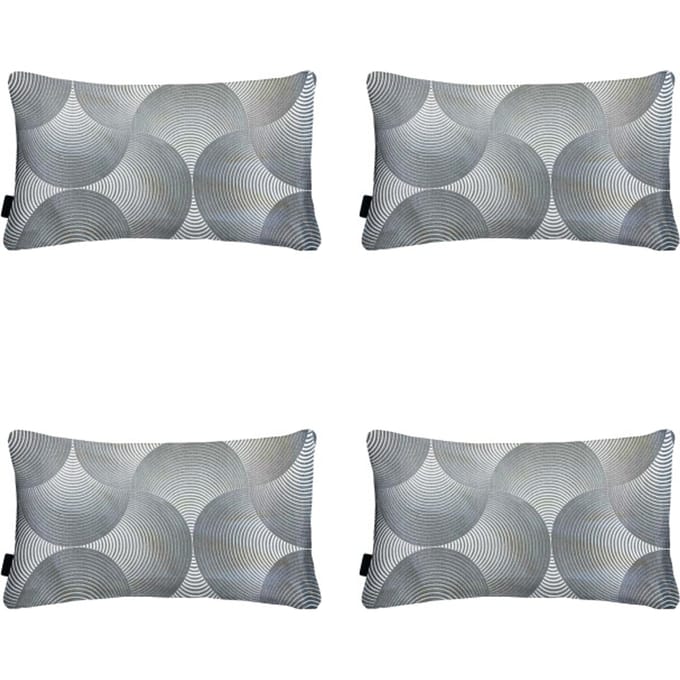 Madison - Sierkussen Napels - Grijs - 30x50x10cm - Set van 4