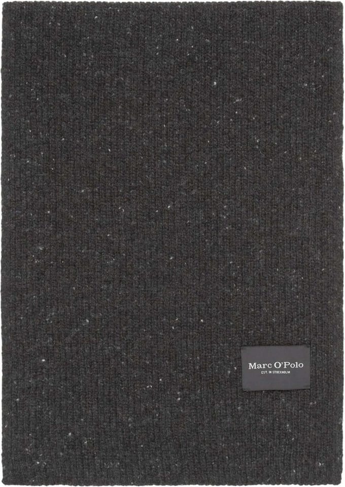 Marc O'Polo Sjaal Knitted Scarf Dark Grey Melange Antraciet