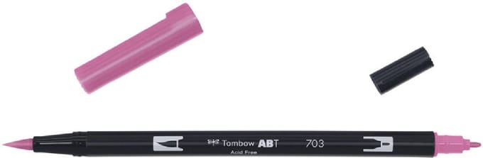 Tombow ABT Dual Brush Pen 703 pink rose