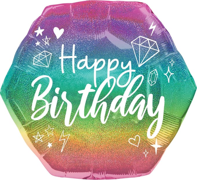 Amscan Folieballon Happy Birthday Junior 58 Cm Glitter