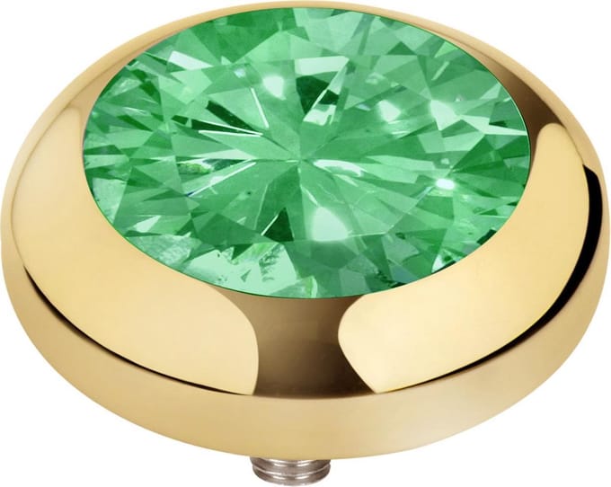 Melano Vivid Season CZ steentje Morocco Mint Goud