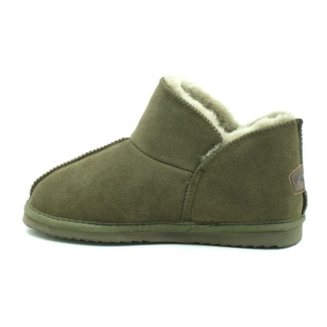 Warmbat Willow Suede Dames Sloffen - Groen