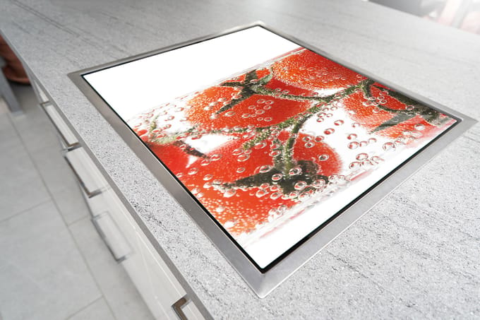TMK ArtDeko Serie - Snijplank - 52x30 cm - Gehard Glas - Pomidor Print