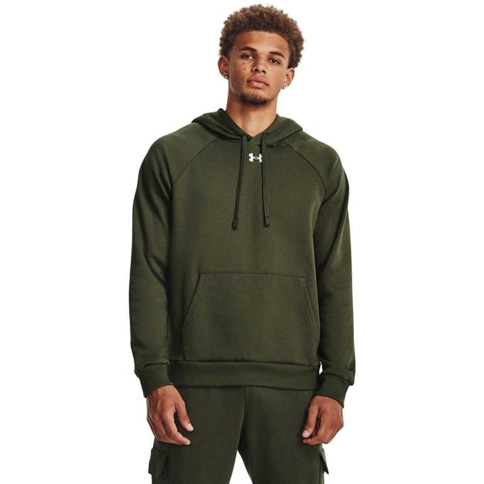 Under Armour Heren fleece hoodie (Marine/Wit)