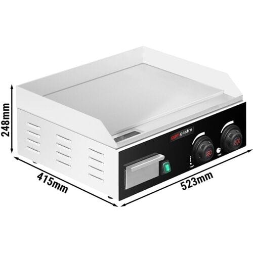 GGM Gastro Elektro Bratplatte mit digitalem Display - 2,2 kW - Glatt - Bratfläche: 520x330mm
