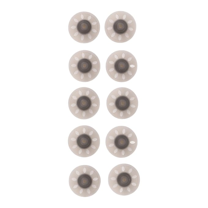 Lot de 10 embouts auriculaires ouverts noirs pour appareils auditifs Phonak 8 mm white