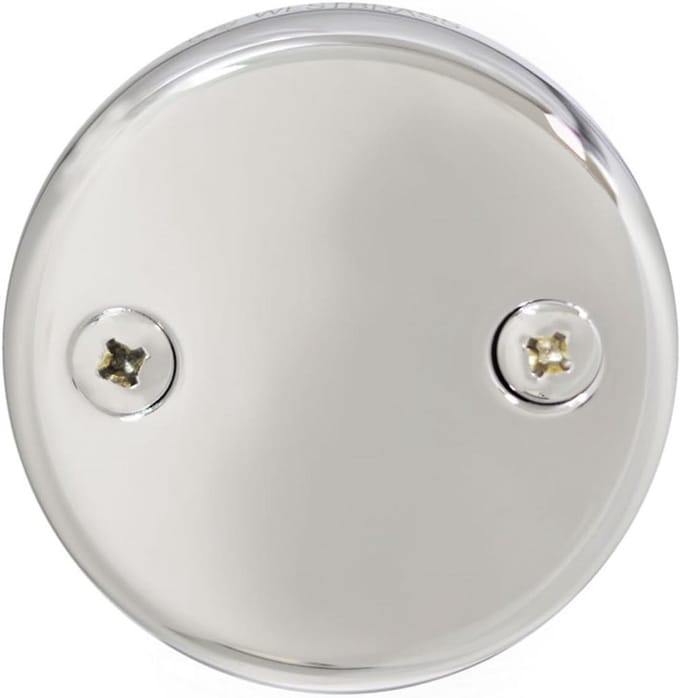 Overloop Faceplate Twee Gaten Gepolijst Chroom Inclusief Schroeven
