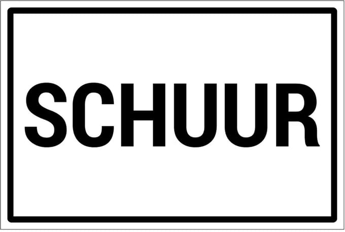 Schuur sticker | 45 x 30 cm