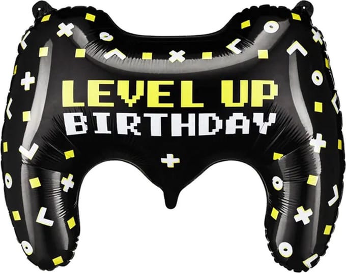 Partydeco - Folieballon Level Up - Gamepad (60 x 45 cm)