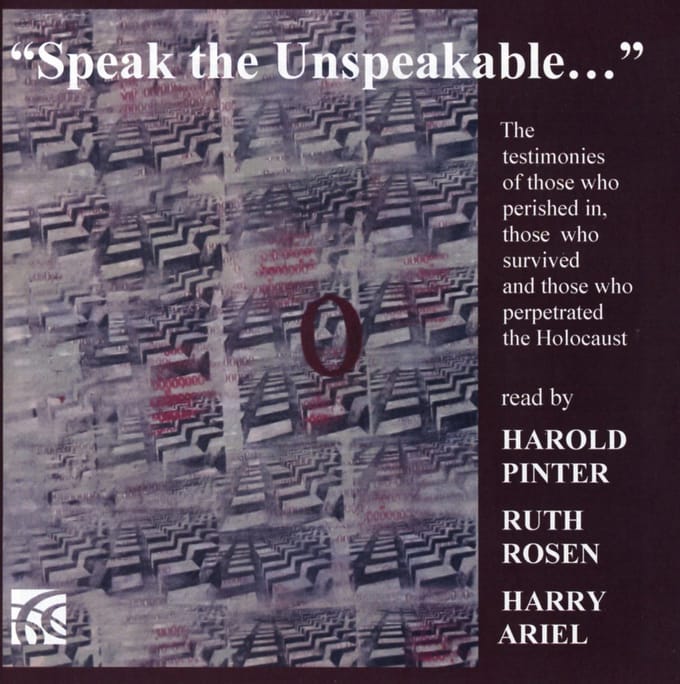 Harold Pinter, Ruth Rosen, Harry Ariel - Speak The Unspeakable (CD)