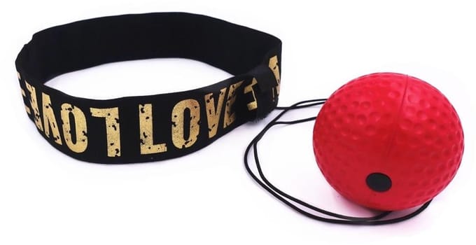 Hoofdband Boksen - reflexbal met hoofdband Rood