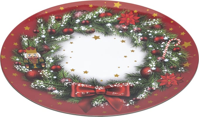 Kerstplacemat set van 2 - Bord - Kerstdecoratie - Eetbord - Dia 33 cm