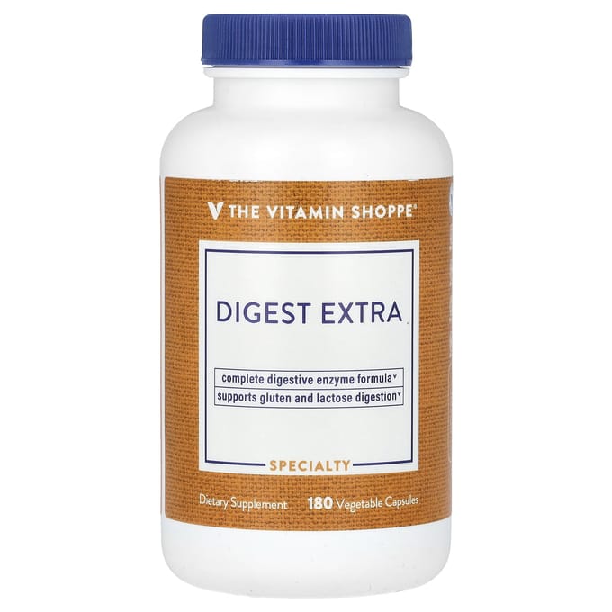 The Vitamin Shoppe, Digest Extra, 180 Plantaardige Capsules