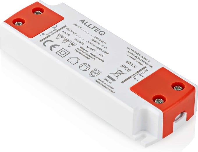 Transformator - Led verlichting - Constante spanning - 1670 mA - 12 V - IP20 - Allteq