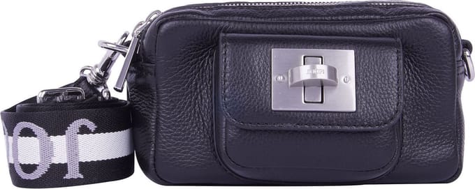 JOOP! Leren Schoudertas Carino Susan Shoulderbag Black Zwart