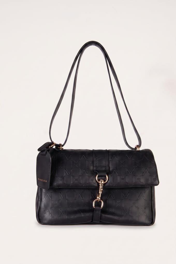 GUESS Embossed Logo Jet Black A996 Maat: OS | Handtassen Outlet | Dames | Zwart