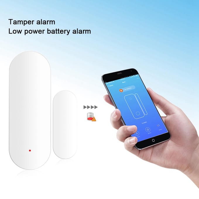Slimme WiFi Deur Raam Open/Gesloten Sensor Detectoren Spraakbesturing voor Google Home voor Tuya white