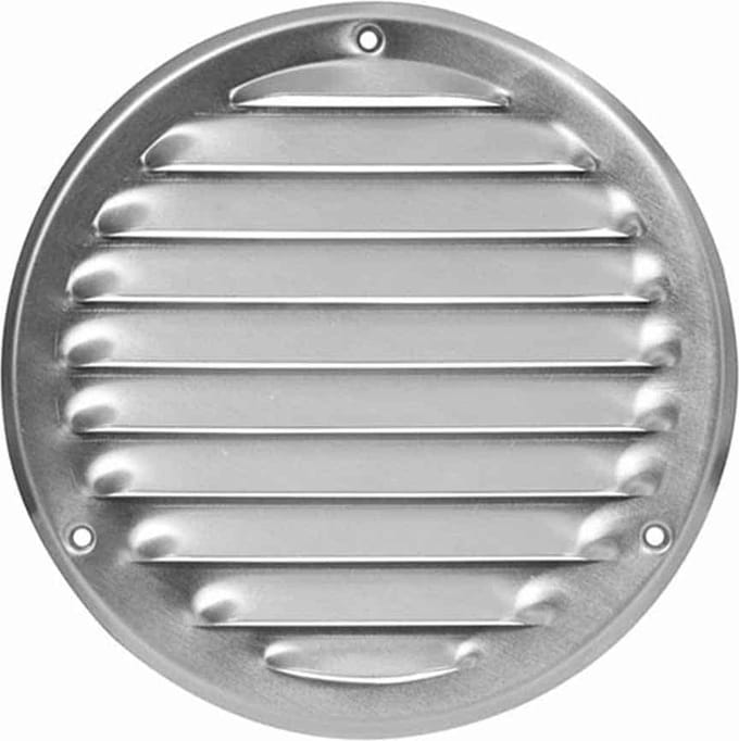Metalen ventilatierooster rond Ø125 mm aluminium - MR125Al