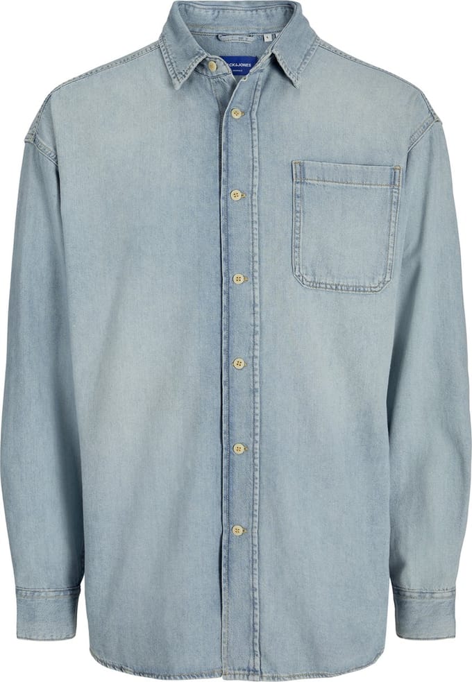 Jack & Jones Denim overhemd Wide Fit Denim overhemd