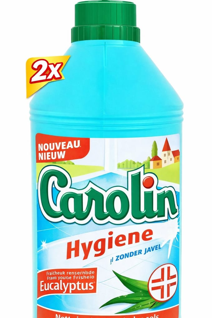 2 x Carolin - Vloerreinigingsmiddel - Zonder Javel - Met Eucalyptus - 2 x 1 L