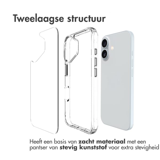 imoshion Hoesje - Geschikt voor Apple iPhone 16 Plus - Case - Transparant