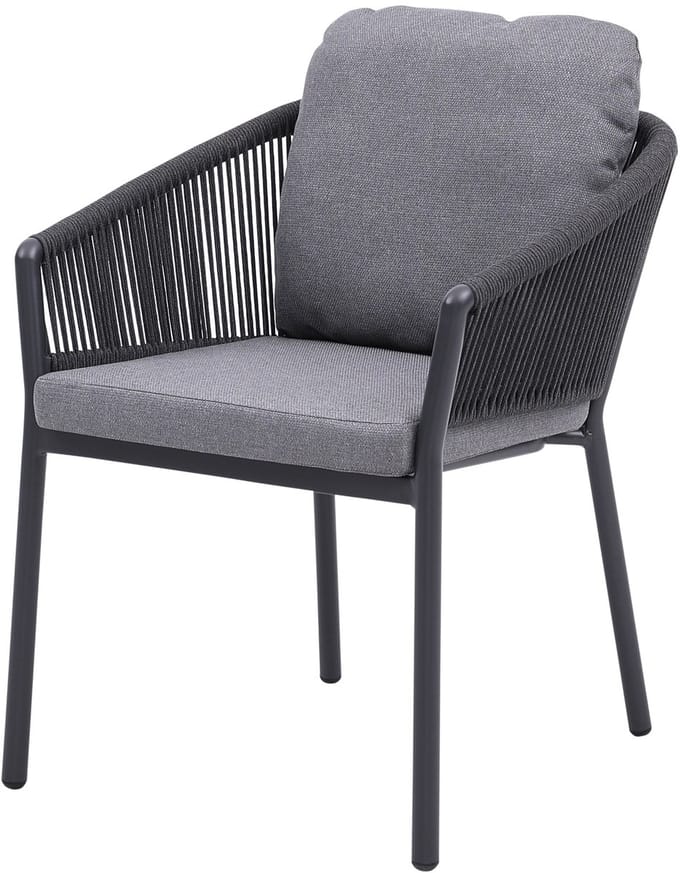 Joshua dining tuinstoel rope aluminium antraciet