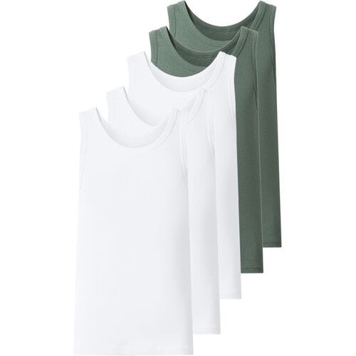 ESMARA KIDS Set van 5 kinder hemden (Wit/groen, 146/152)
