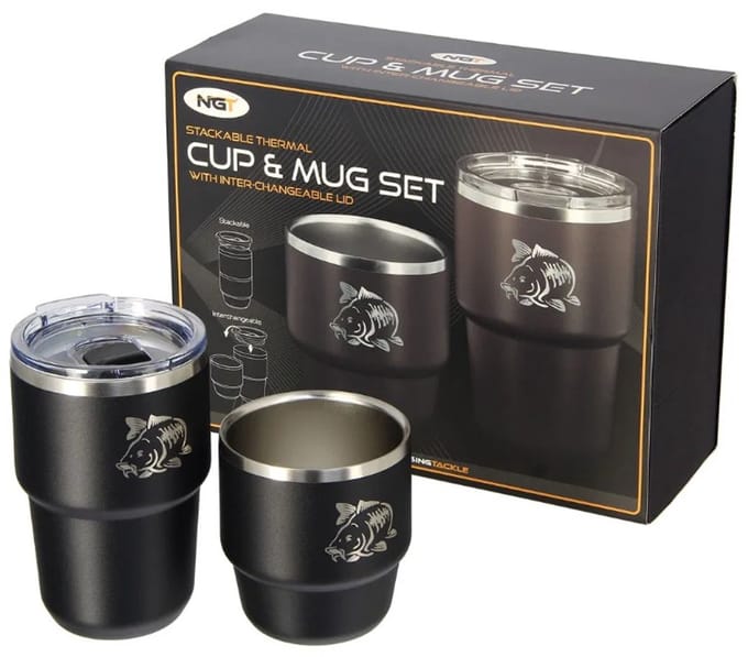 NGT Twin Mug Stackable Outdoor Drink Thermoset (Beker + Mok) - Thermoskan