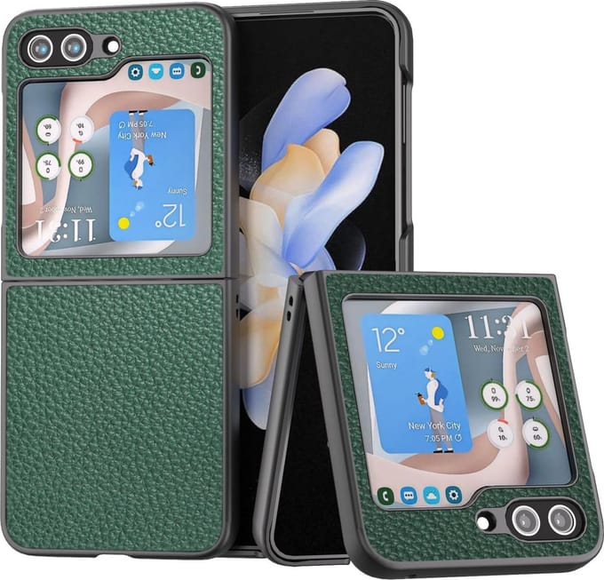 Geschikt voor Samsung Galaxy Z Flip 5 Premium Hard PC hoesje - Groen